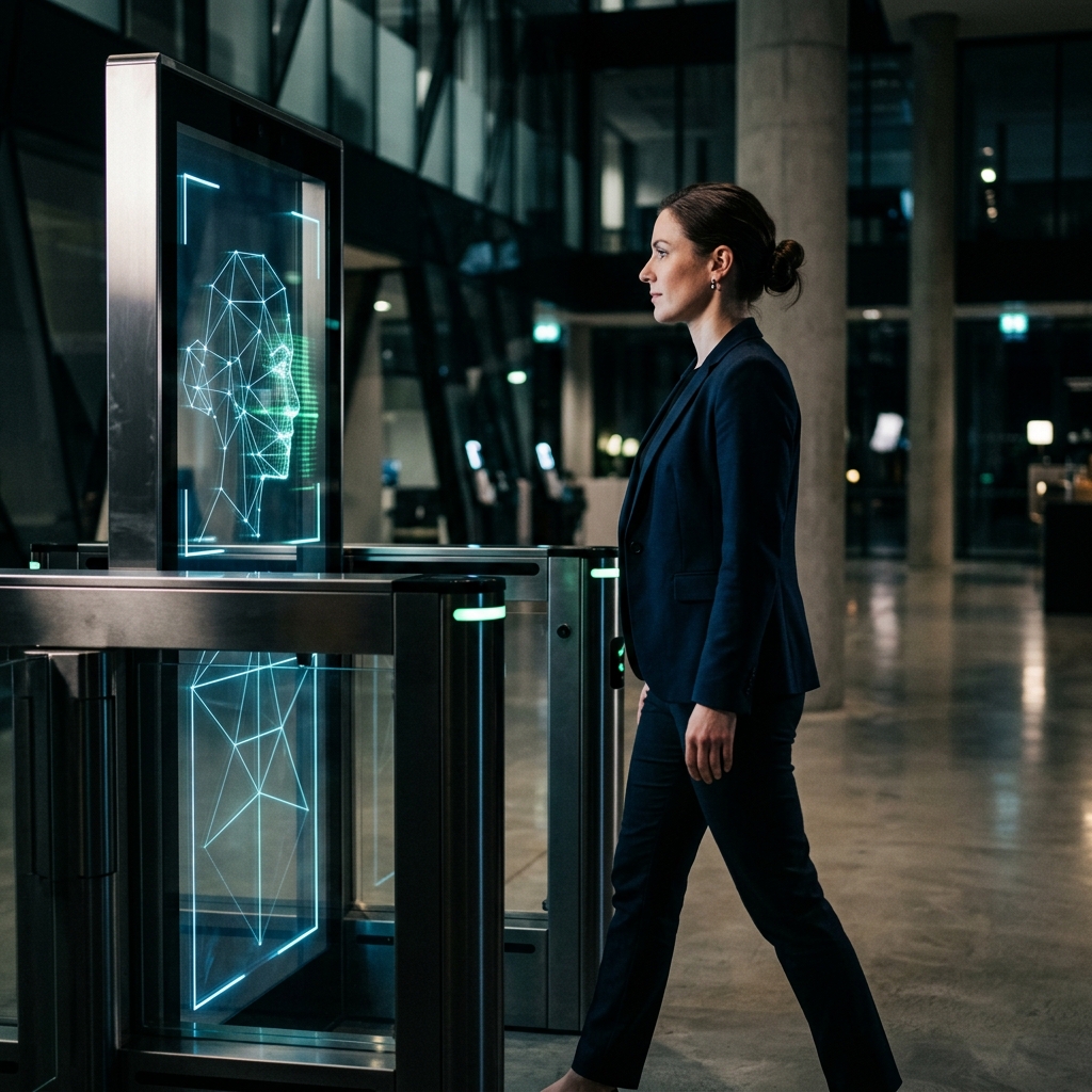 Facial recognition gate